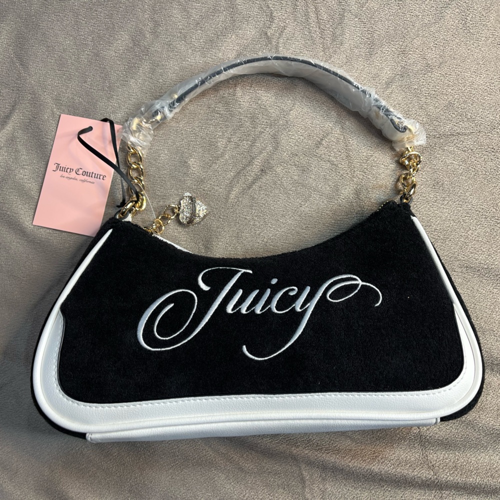 Black and White Juicy Couture Shoulder Bag